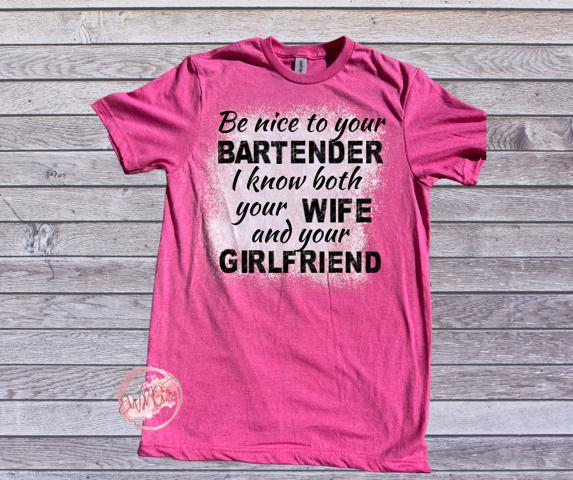 Be nice to your Bartender Beached sublimation Tee